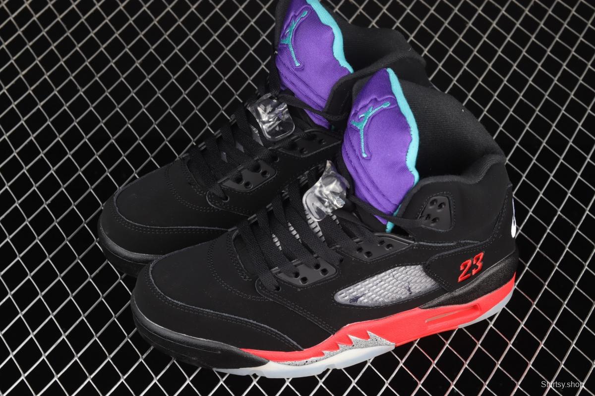 Air Jordan 5''Top 3' grape purple, black and red CZ1786-001