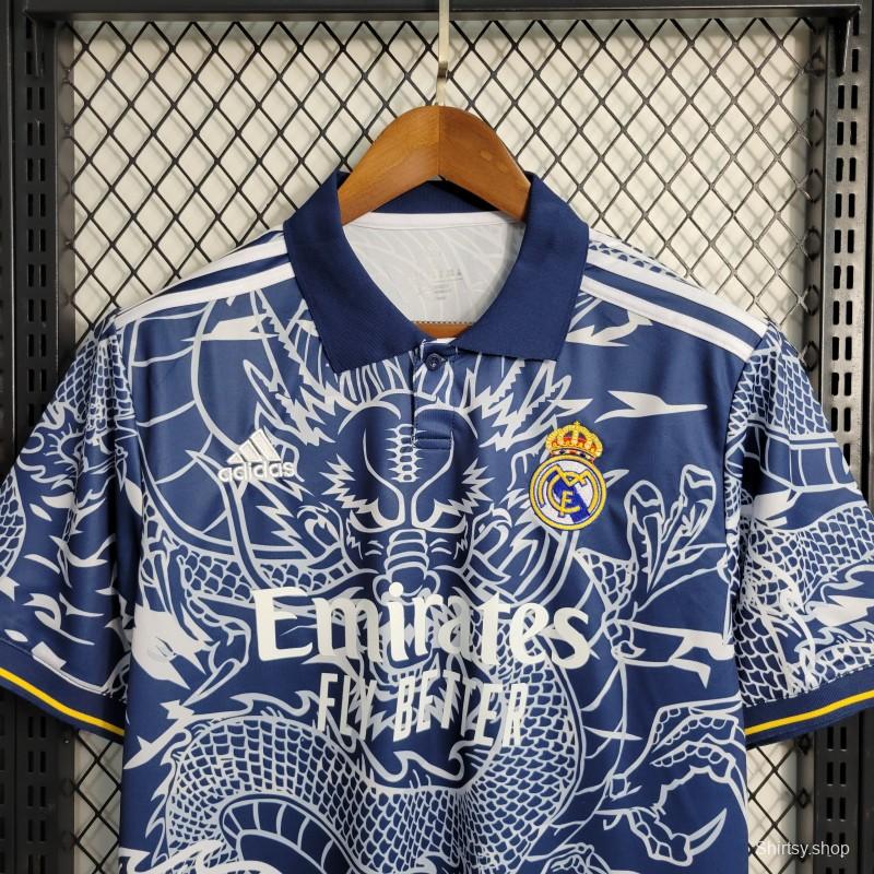 23-24 Real Madrid Special Edition Blue Dragon Jersey