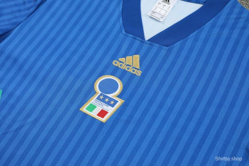 2023 Italy Blue Remake Icon Short Sleeve+Shorts