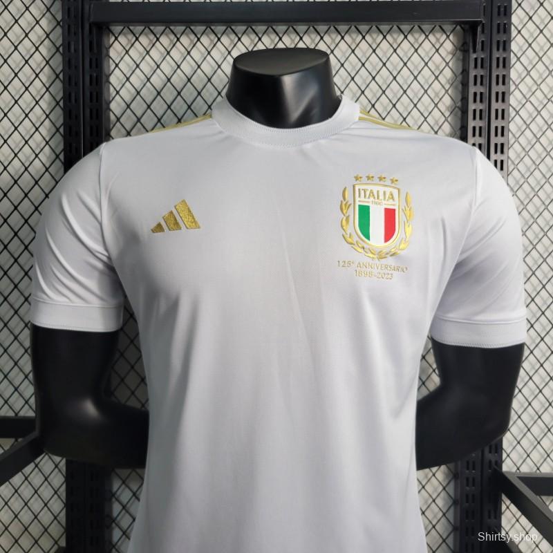 Player Version 2023  Italy 125th Anniversary Edition White Jersey