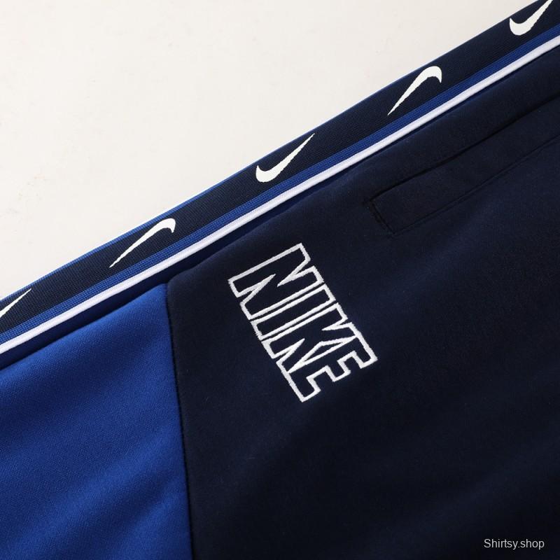 23/24 NIKE Black/Blue Full Zipper Hooide Jacket+Pants