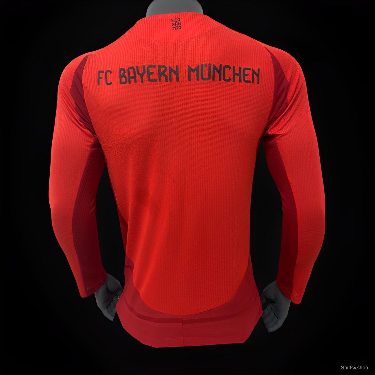 Player Version 24/25 Bayern Munich Home Long Sleeve Jersey